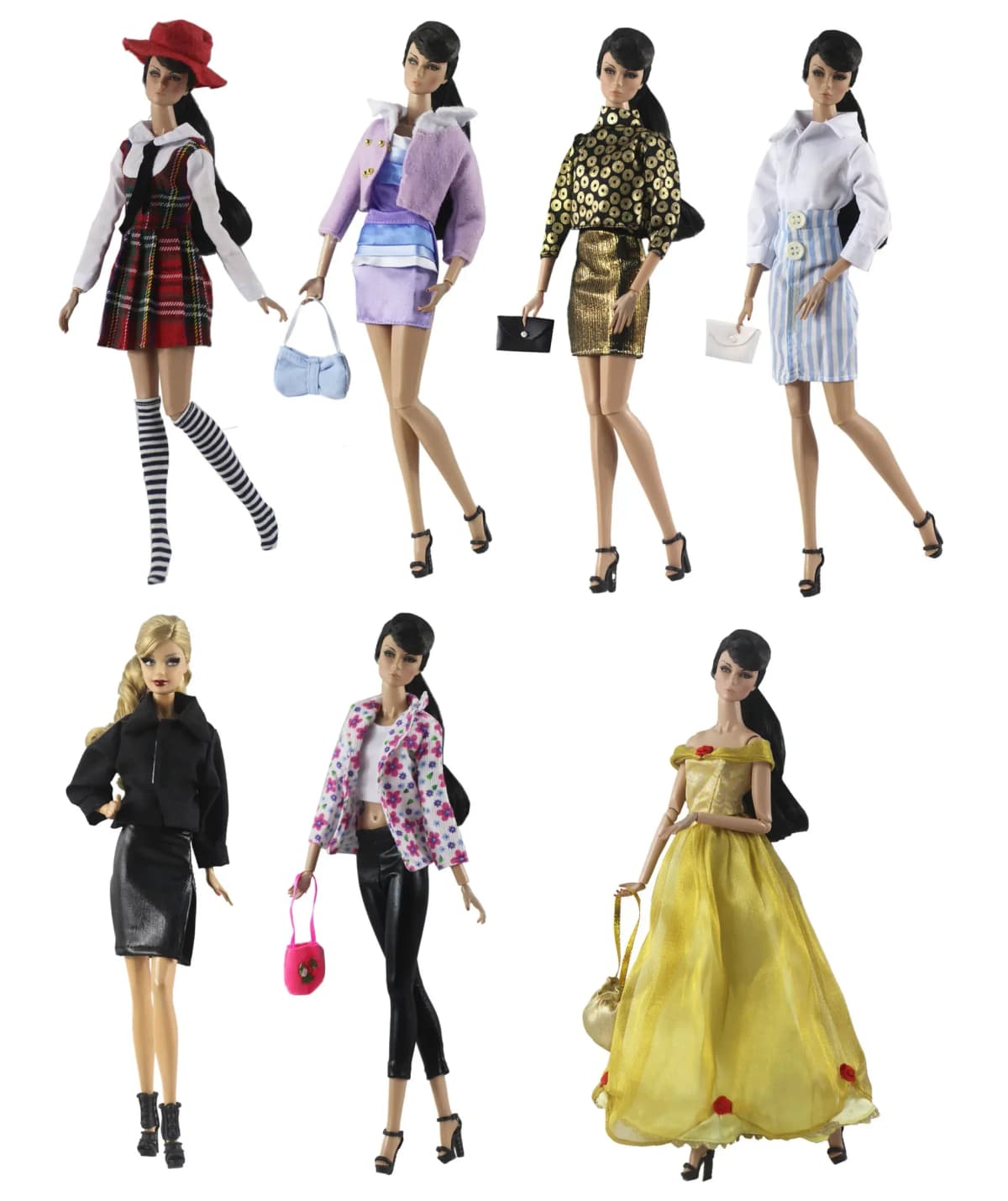 1 Set BABI Doll Clothes 1:6 Scale Dress Outfit for 11.5 Inch 30cm Doll Many Style for Choice Gifts for Girls Doll Accessories #6