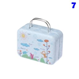 Metal Mini Suitcase Jewellery Box Miniature Trunk Bags Cartoon Pattern Dollhouse Decoration Gifts DIY Dolls Accessories