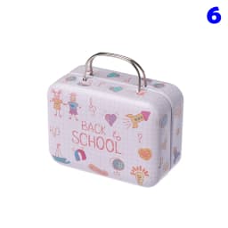 Metal Mini Suitcase Jewellery Box Miniature Trunk Bags Cartoon Pattern Dollhouse Decoration Gifts DIY Dolls Accessories