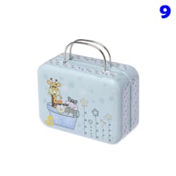 Metal Mini Suitcase Jewellery Box Miniature Trunk Bags Cartoon Pattern Dollhouse Decoration Gifts DIY Dolls Accessories