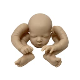 20 Inch Reborn Doll Kit Luisa Lifelike Soft Vinyl Touch Unpainted Unfinished DIY Doll Parts with Cloth Body