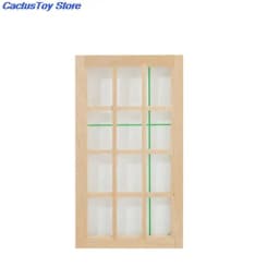 Multi Styles Dollhouse Miniature Wood External Single Door Wooden Window Frame DIY Accessories Doll House Furniture Toys