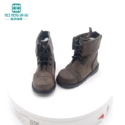 9-11cm Shoes for Doll Fits BJD Uncle Spherical Joint Doll Fashion Stitching Leather Shoes Black, Brown