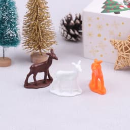 1Pcs Miniature Dollhouse Baby Deer Toy Dollhouse Christmas Elk Ornaments Decoration Accessories
