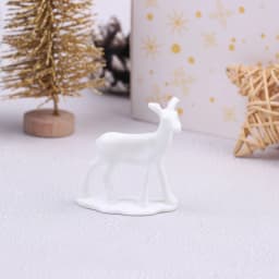 1Pcs Miniature Dollhouse Baby Deer Toy Dollhouse Christmas Elk Ornaments Decoration Accessories