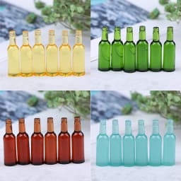 1 Set 1/12 Miniature Wine Bottles Dollhouse Kitchen Accessories - Mini Dolls House Living Room Accessories Beer Drink Bottles