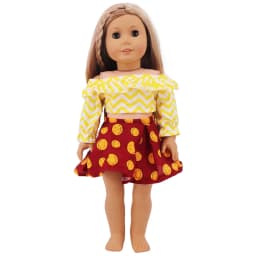 Doll Clothes Dress for 18inch American Doll& 43Cm Baby Doll T-shirt+Skirt Cute Bow Dress Our Generation Baby Girl's Toys Gift