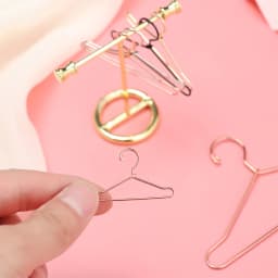 10pcs Cute Doll Hangers Rack Metal Mini Hanger For Dolls Accessories For Doll Wardrobe Coat Dress Clothes Dollhouse Toy