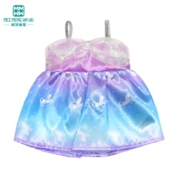 Doll Clothes Fashion T Shirt Pants Cartoon Dress Fits 45cm American Doll Toy Accessories Gift Girls