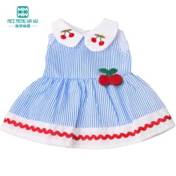 Doll Clothes Fashion T Shirt Pants Cartoon Dress Fits 45cm American Doll Toy Accessories Gift Girls