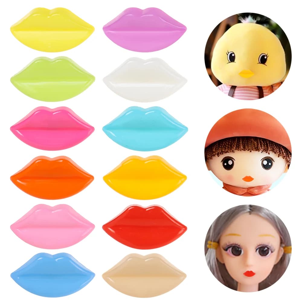 20pcs Plastic Doll Safety Mouth Doll Mouth Lips Accessories DIY Doll Making Toy Accessories Puppet Knitting Doll Crafts