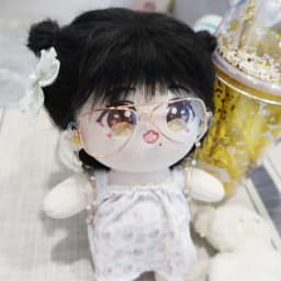 Fashion Double Beam Doll Glasses For 1/3 1/4 BJD Dolls Accessories Vintage Miniature Pilot Glasses 10CM Plush Doll Eyeglasses
