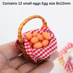 1Set 1:12 Dollhouse Miniature Egg Basket Duck Egg Frame Kitchen Food Model Pretend Play Toy Dollhouse Accessories