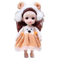 17cm Bjd Dolls 1/12 Mini Doll 13 Joint Moveable Cute Pouting Doll Fashion Princess Loli DIY Dress Up Girls Toys Birthday Gift
