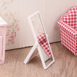 1:12 Dollhouse Simulation Full Length Mirror Miniature Furniture Decoration Dolls House Accessories For Kids Toy