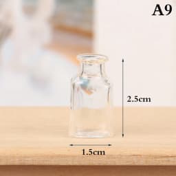1/12 Scale Miniature Dollhouse Glass Vase Mini Stripe Wishing Glass Bottle Simulation Vase Model for Doll House Accessories Toy