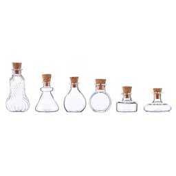 1/12 Scale Miniature Dollhouse Glass Vase Mini Stripe Wishing Glass Bottle Simulation Vase Model for Doll House Accessories Toy