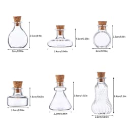 1/12 Scale Miniature Dollhouse Glass Vase Mini Stripe Wishing Glass Bottle Simulation Vase Model for Doll House Accessories Toy