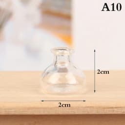 1/12 Scale Miniature Dollhouse Glass Vase Mini Stripe Wishing Glass Bottle Simulation Vase Model for Doll House Accessories Toy