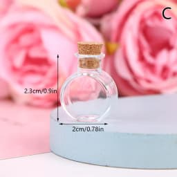 1/12 Scale Miniature Dollhouse Glass Vase Mini Stripe Wishing Glass Bottle Simulation Vase Model for Doll House Accessories Toy