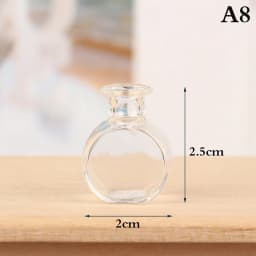 1/12 Scale Miniature Dollhouse Glass Vase Mini Stripe Wishing Glass Bottle Simulation Vase Model for Doll House Accessories Toy