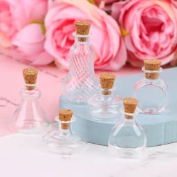 1/12 Scale Miniature Dollhouse Glass Vase Mini Stripe Wishing Glass Bottle Simulation Vase Model for Doll House Accessories Toy