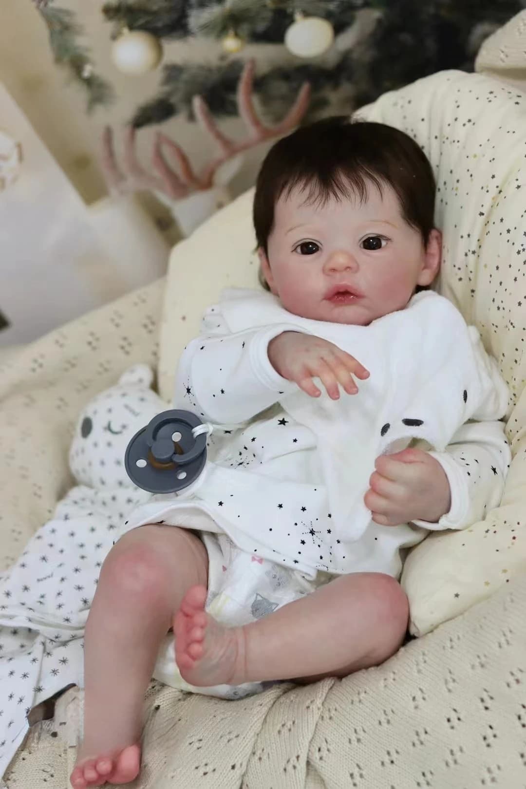 18 Inch 3D Painted Skin Meadow Handmade Bebe Reborn Doll Full Body Silicone Vinyl Bebe Reborn Doll With Similar Clothes