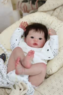 18 Inch 3D Painted Skin Meadow Handmade Bebe Reborn Doll Full Body Silicone Vinyl Bebe Reborn Doll With Similar Clothes