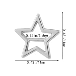 20pcs Newest 3.5mm Mini Ultra-small Star Tri-glide Belt Buckle Doll Bags Buckles Diy Doll Buttons Shoes Accessories