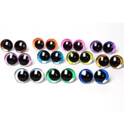 20pcs 16mm 18mm 20mm 25mm 30mm Cartoon 3D glitter toy doll pupil eyes with washer --color size option