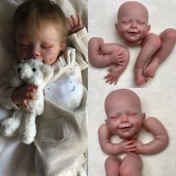 Customizable 18 Inch April Smile Bebe Doll Painted Kits Lifelike Reborn Parts Semi-Finished Accessories Kits