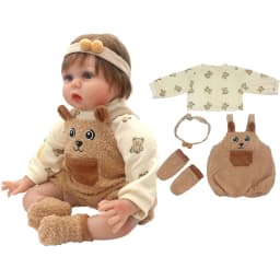 50cm Reborn Baby Doll Clothes Cute Rompers with Hat 22 Inch Dolls Outfit 55cm Toys Wears