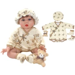 50cm Reborn Baby Doll Clothes Cute Rompers with Hat 22 Inch Dolls Outfit 55cm Toys Wears