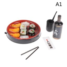Dollhouse Miniature Janpanese Sushi Rice for Dollhouse Decor Pretend food