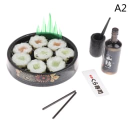 Dollhouse Miniature Janpanese Sushi Rice for Dollhouse Decor Pretend food