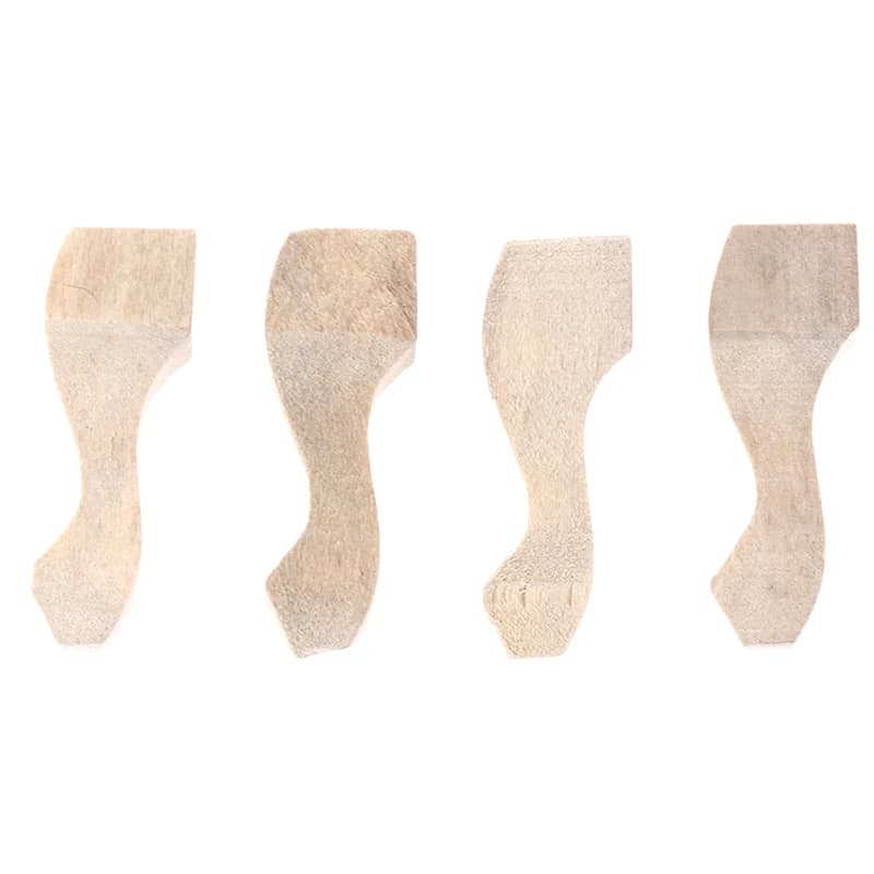 4Pcs/set 1/12 Dollhouse Miniature Tea Table Cabinet Sofa Leg Model Furniture Accessory For Doll House Decor Kids DIY Toys