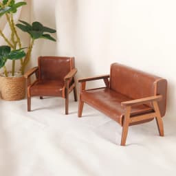 1:12 Dollhouse Miniature Sofa Leather Sofa Single/Double Chair Furniture Model Living Room Decor Toy Doll House Accessories