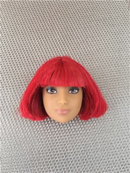 Orignal ST 70th Doll Heads Red Purple Tricolor HairDoll Accessories DIY Doll Parts Girl Christmas Gifts Rare Collection Dolls