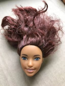 Orignal ST 70th Doll Heads Red Purple Tricolor HairDoll Accessories DIY Doll Parts Girl Christmas Gifts Rare Collection Dolls