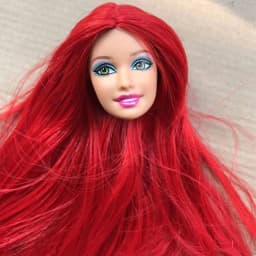 Orignal ST 70th Doll Heads Red Purple Tricolor HairDoll Accessories DIY Doll Parts Girl Christmas Gifts Rare Collection Dolls