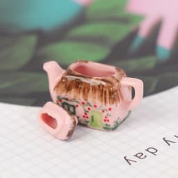 Lovely Porcelain Cup Water Kettle Tableware 1/12 Miniature Dollhouse Kitchen Toy
