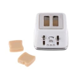 1Pc 1/12 Scale Dollhouse Bread Machine With Toast Miniature Cute Decorations Toaster Dollhouse Mini Accessories 4 Styles