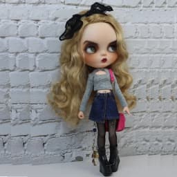 Blyth Doll Winter Coat Pants Jeans for Ob24 Ob22 Azone Blythe Doll Clothes