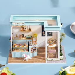 Wooden Miniature Doll House DIY Small House Kit 3D Puzzle Assemble Building Model Home Bedroom Decoration With Furniture Gifts