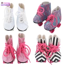 7 cm Doll Shoes For 18 Inch American Doll & 43 cm Born Baby Doll Boots For 43 cm Baby, Nenuco,Our Generation,Girl's Gift