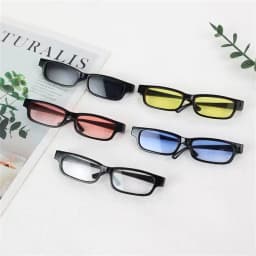 1PC Miniature Doll Glasses Lovely Eyewear Clear Lens Eyeglasses For Blythe Doll Accessories 20CM Plush Doll Glasses Accessory