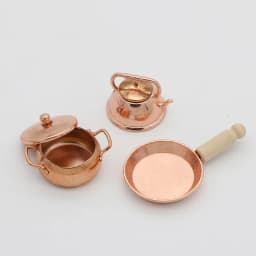 1:12 Scale Dollhouse Miniature Rose Gold Color Frying Pan Cooking Pot Kettle Cookware Kitchen Cooking Kit Dolls Accessories