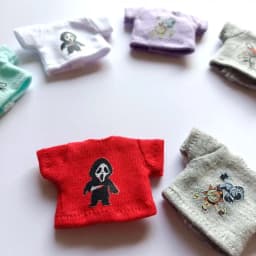 New 1/12 OB11 Baby Clothes Cartoon Cute Print T-Shirt Doll Clothes GSC Element Molly Doll Clothes 1 / 12 BJD Doll Accessories