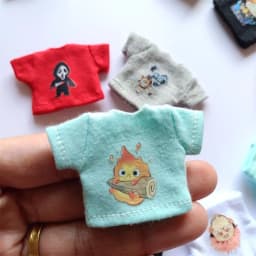New 1/12 OB11 Baby Clothes Cartoon Cute Print T-Shirt Doll Clothes GSC Element Molly Doll Clothes 1 / 12 BJD Doll Accessories