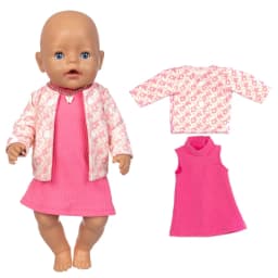 New Born Baby Doll Clothes Hooded Sweater for 18" Girl Doll Jacket Toys Doll Outfits